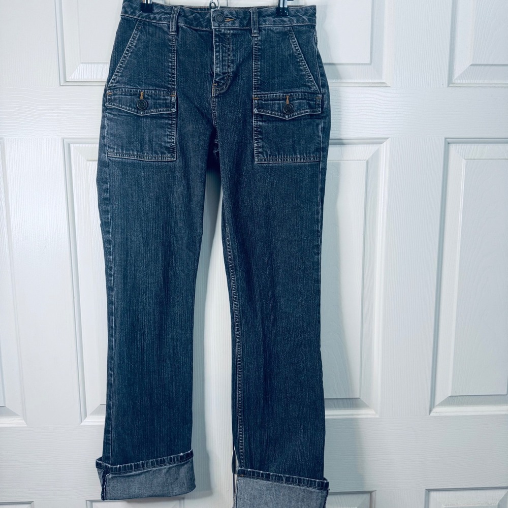 Vintage London Jean Women's Size 4 Stretch 90's Y2K Jeans Blue Cargo Original